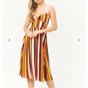 NWT Multicolor Stripe Midi Dress, S